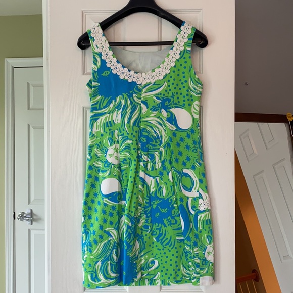 EUC: Lilly Pulitzer Roar of the Jungle Shift Dress - Picture 6 of 10